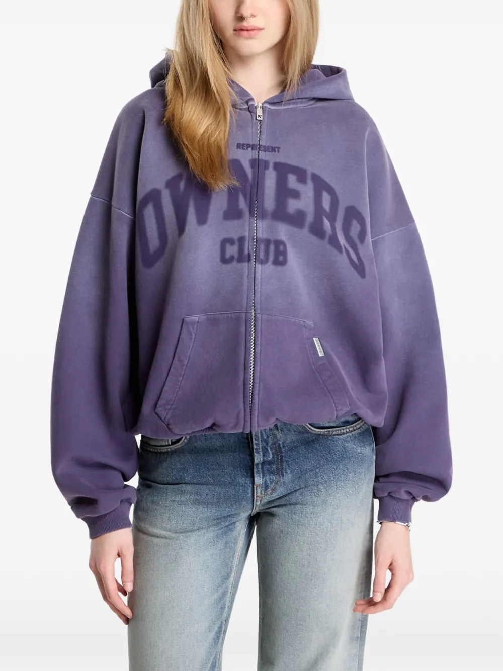 Represent Owners Club hoodie met rits Paars