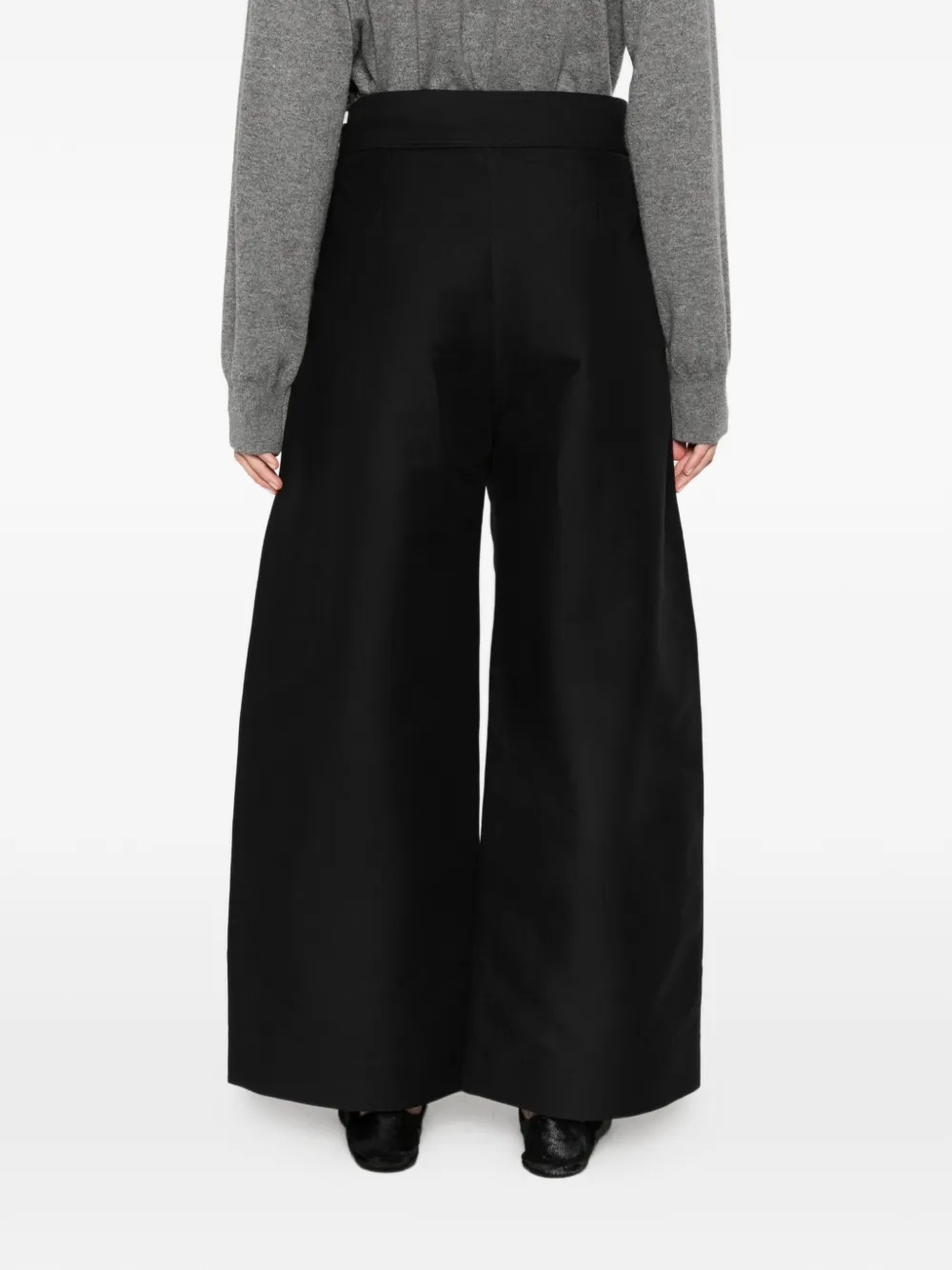 Sofie D'hoore belted wide-leg trousers Zwart