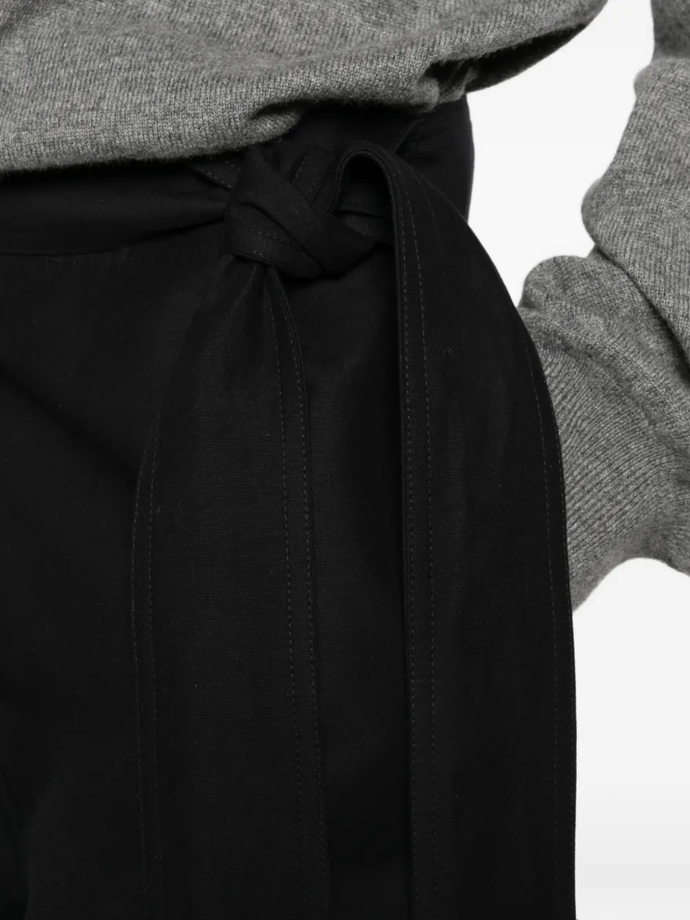 Sofie D'hoore belted wide-leg trousers Zwart