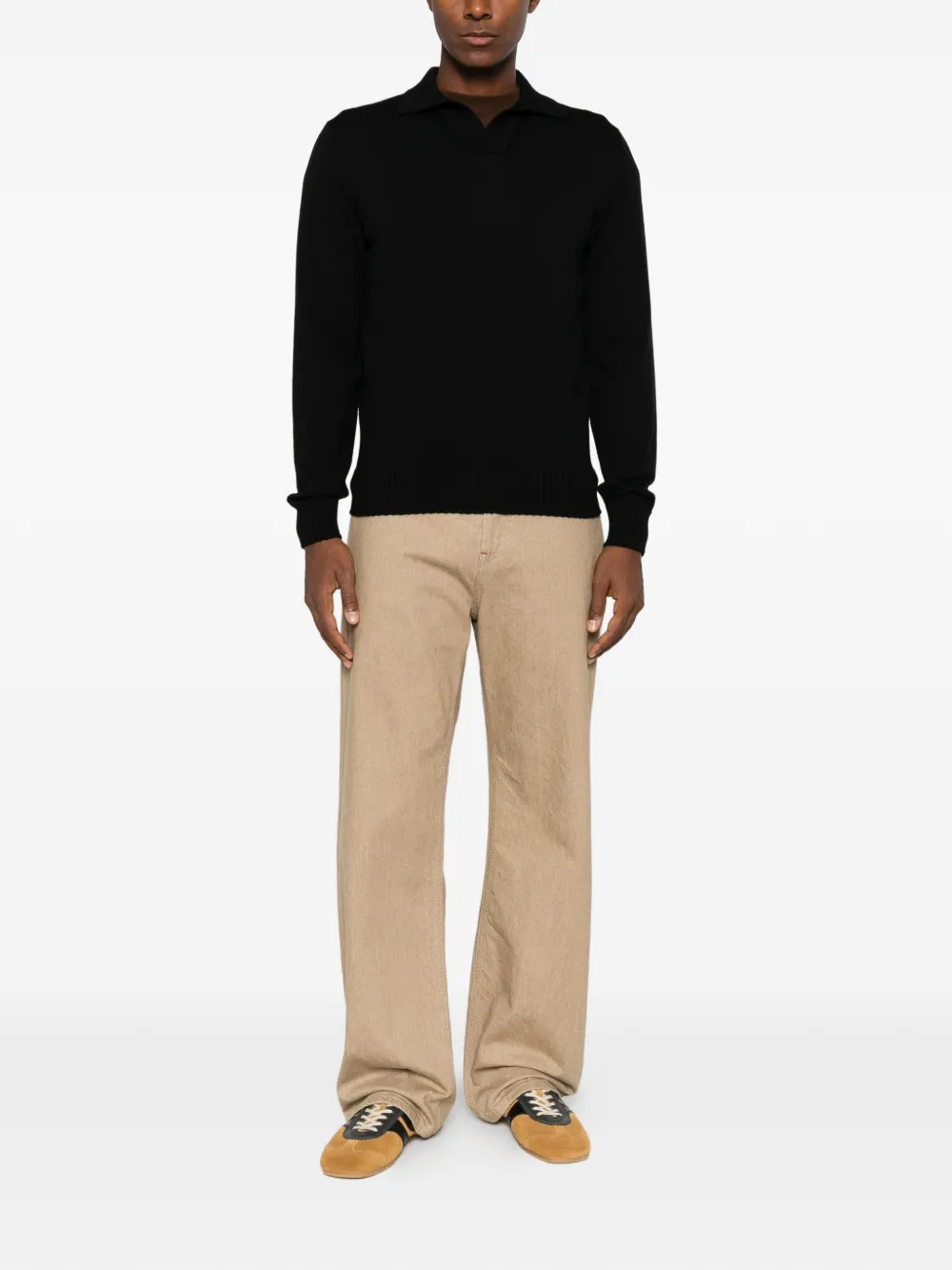 Filippo De Laurentiis skipper collar sweater - Noir Filippo De Laurentiis skipper collar sweater - Noir