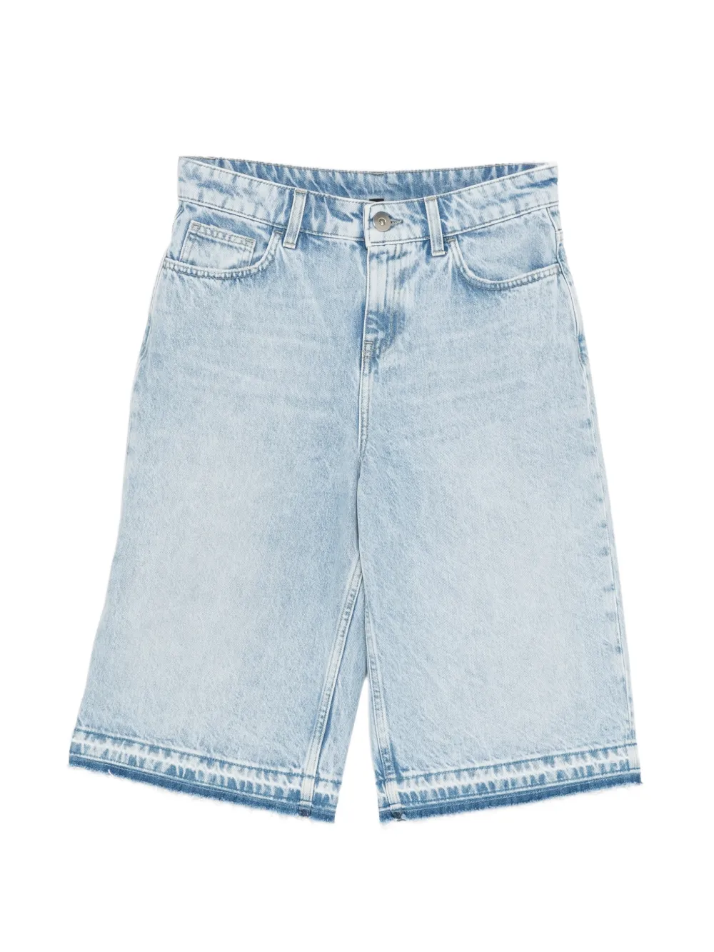 James Perse raw-hem denim shorts - Blau