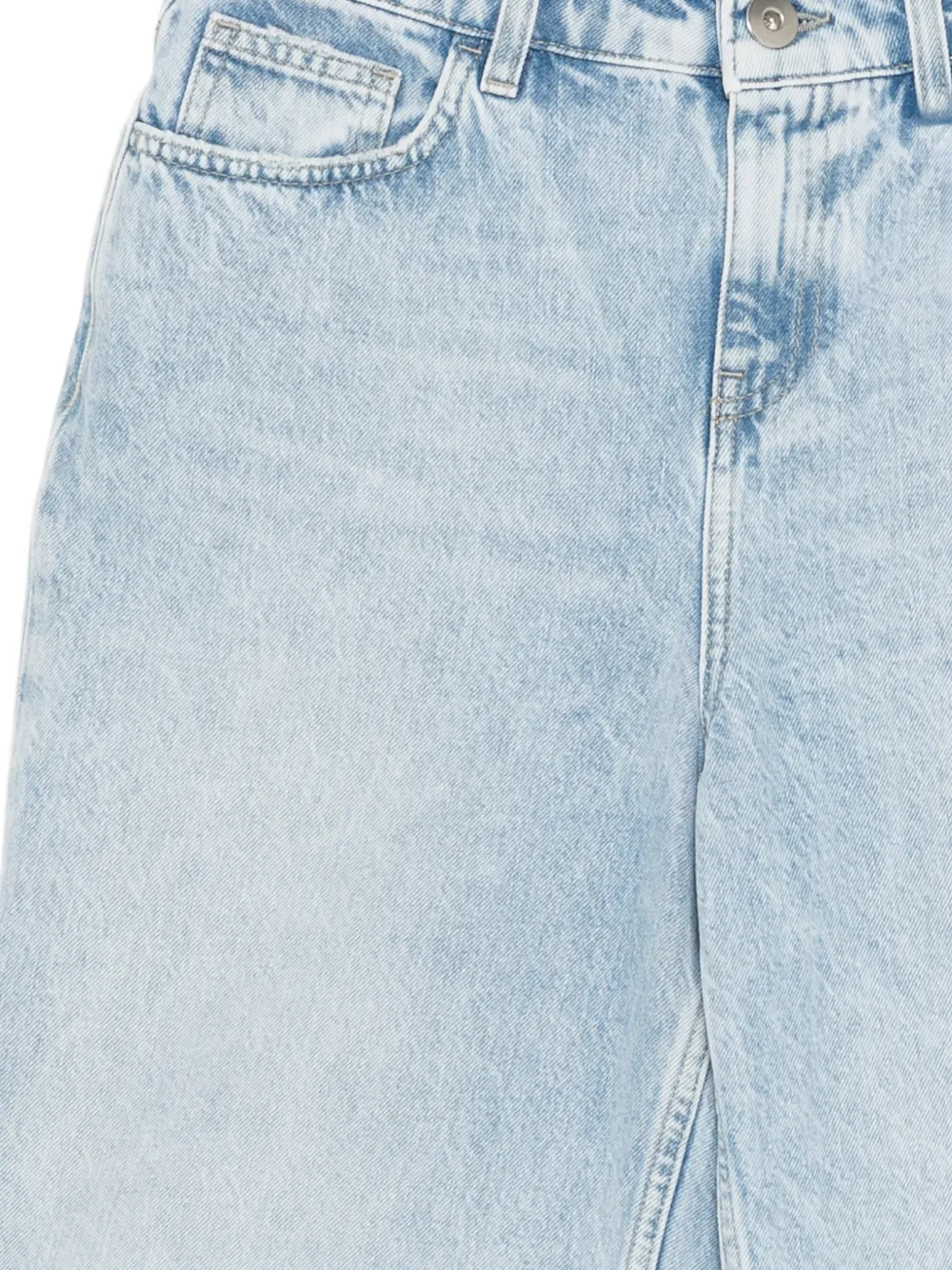 James Perse raw-hem denim shorts Blauw