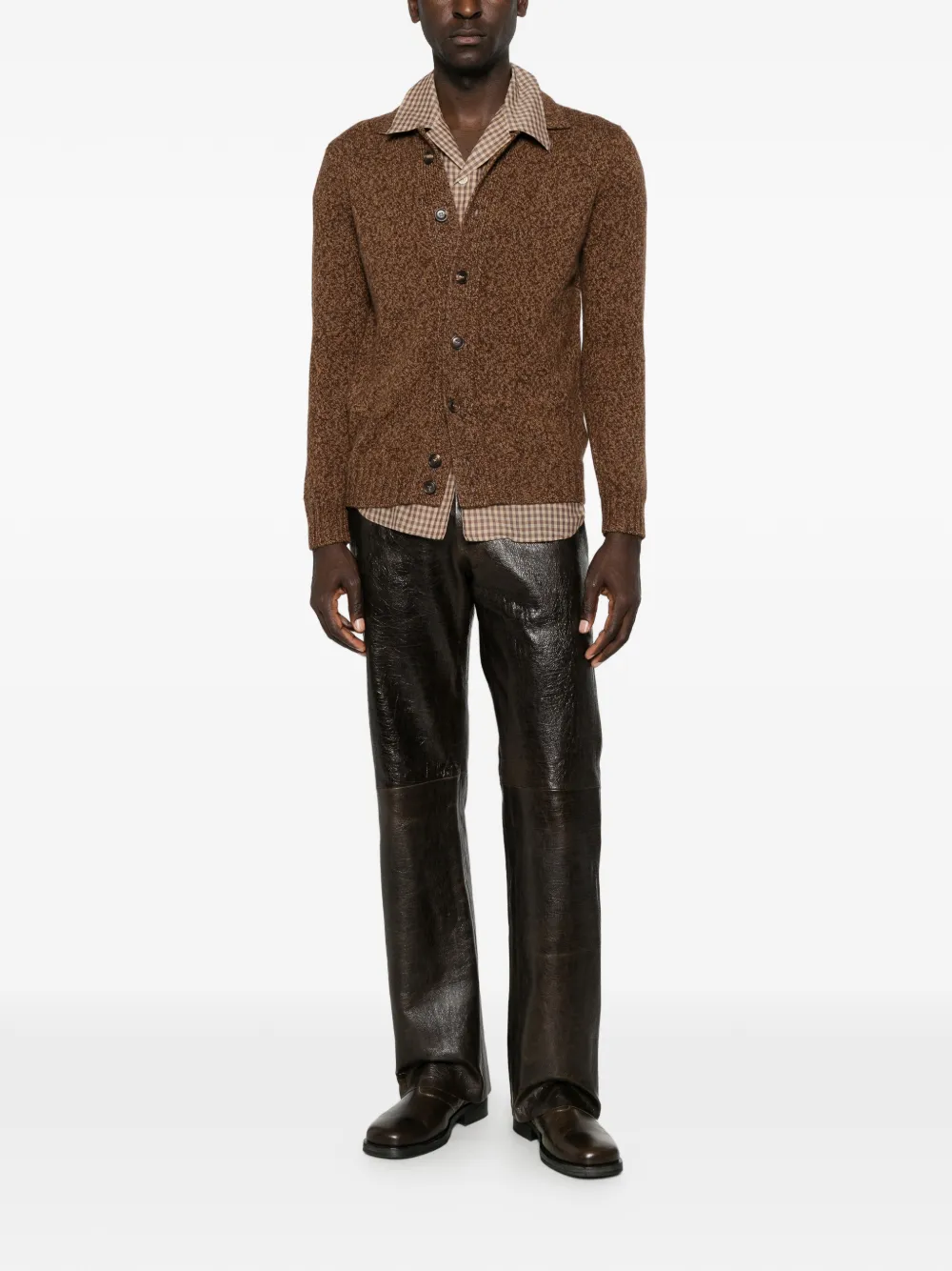 Filippo De Laurentiis button-up collared swetaer - Marron Filippo De Laurentiis button-up collared swetaer - Marron
