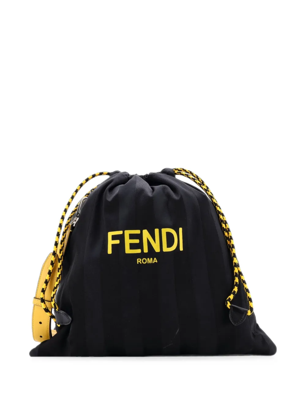 Fendi Pre-Owned Pack Pouch Pequin Nylon Medium crossbody bag - Nero