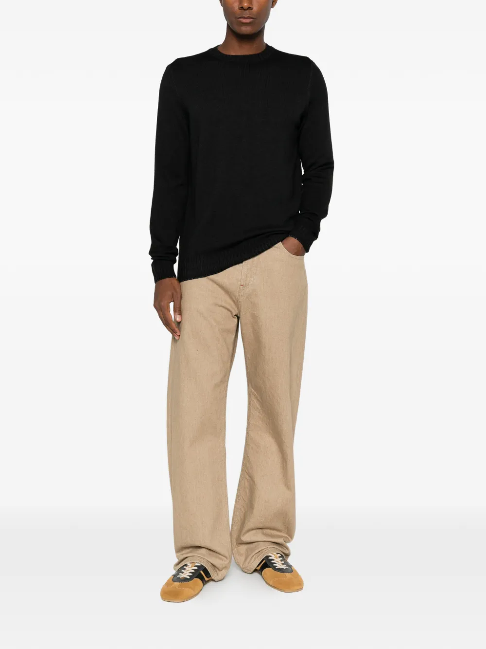 Filippo De Laurentiis crew-neck long-sleeve sweater - Noir Filippo De Laurentiis crew-neck long-sleeve sweater - Noir