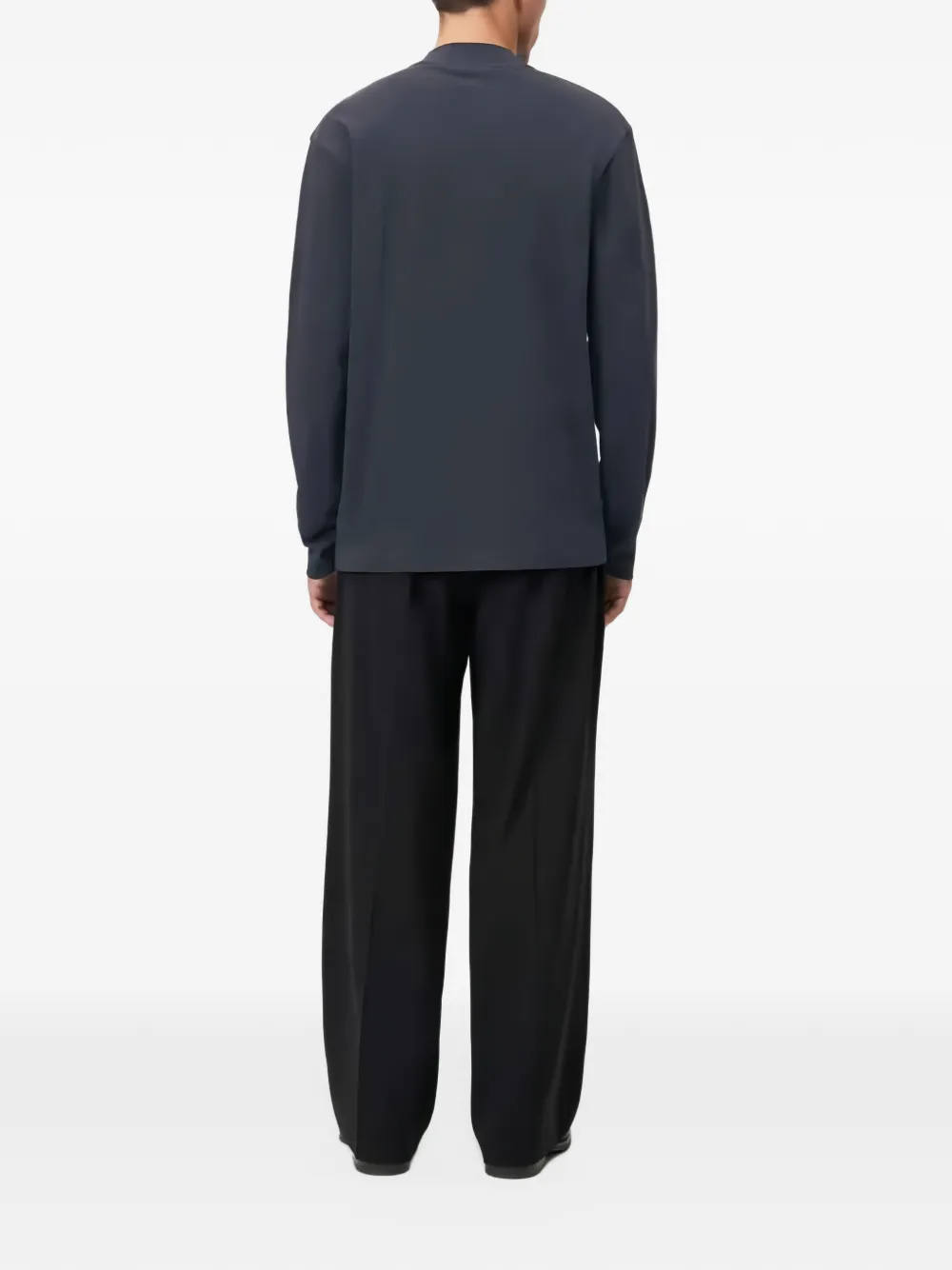 Drykorn Moritzo T-shirt met hoge hals en lange mouwen Grijs