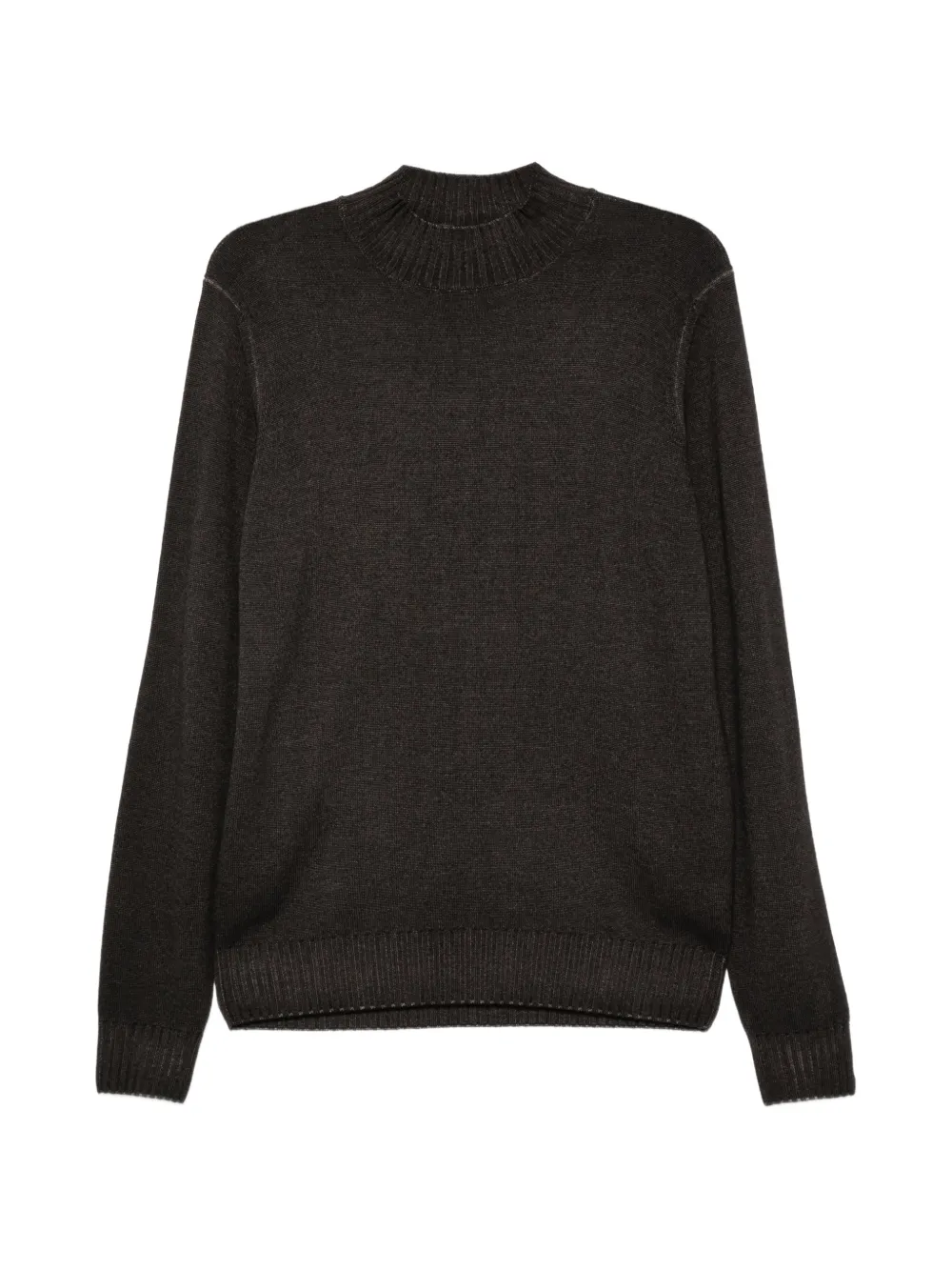 Filippo De Laurentiis mock-neck ribbed-trim sweater - Nero