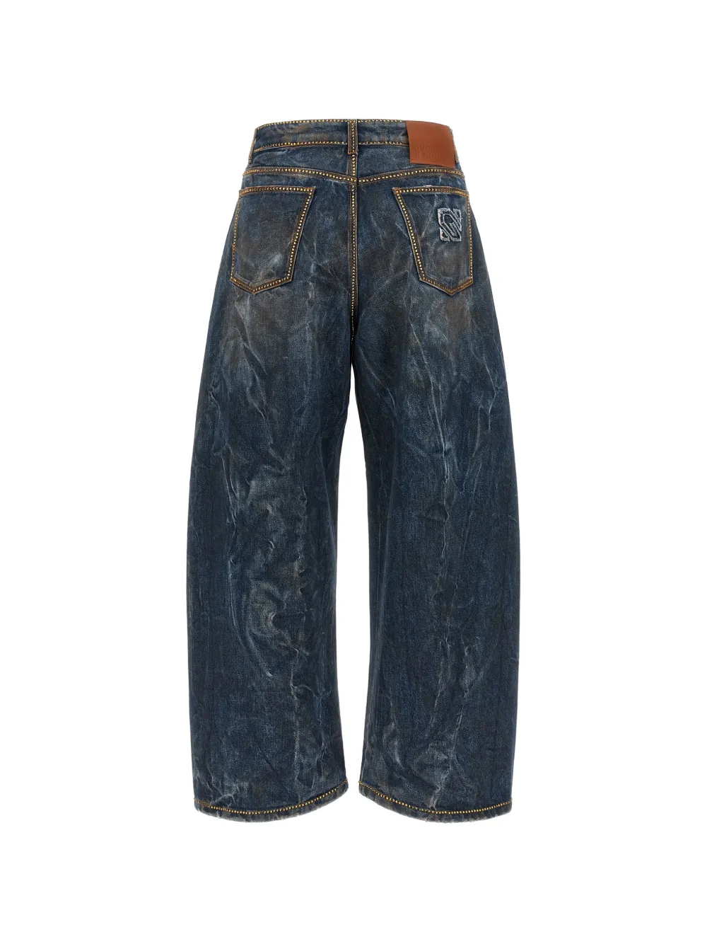 Giuseppe Di Morabito Jeans verfraaid met stras en barrelpijpen Blauw