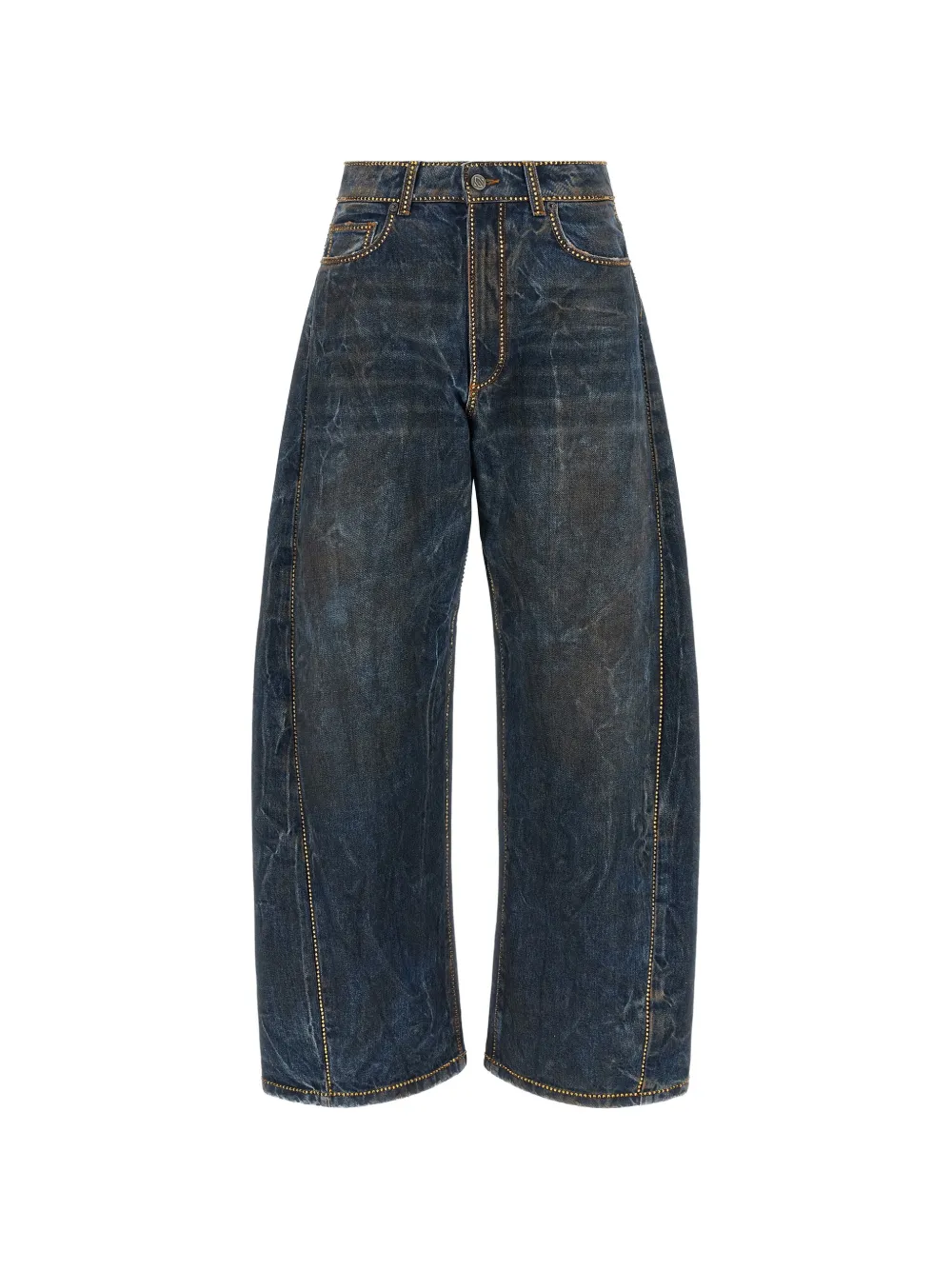 Giuseppe Di Morabito rhinestone-embellished barrel-leg jeans