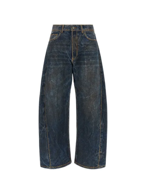 Giuseppe Di Morabito rhinestone-embellished barrel-leg jeans