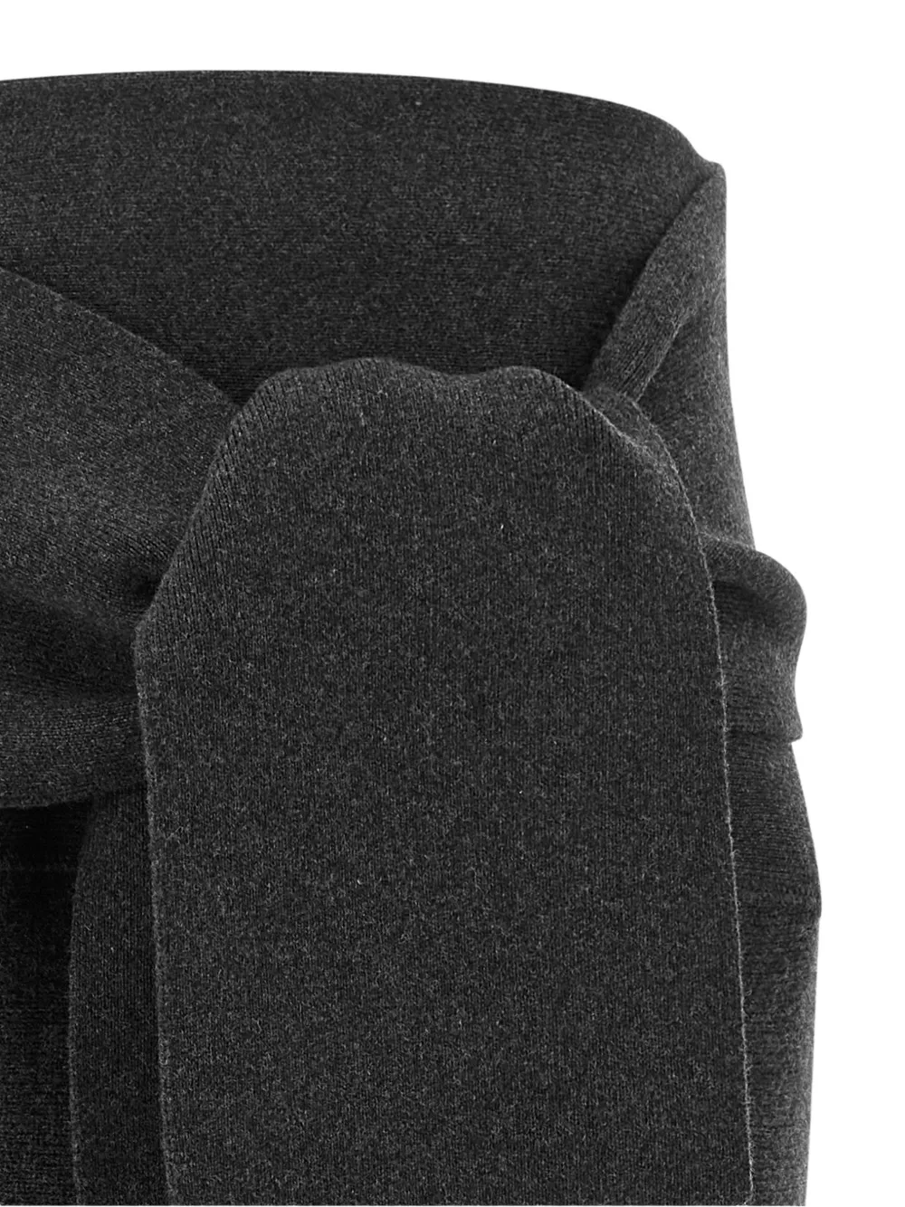 Jacquemus La Jupe Fiocco midi-rok met geknoopt detail Grijs