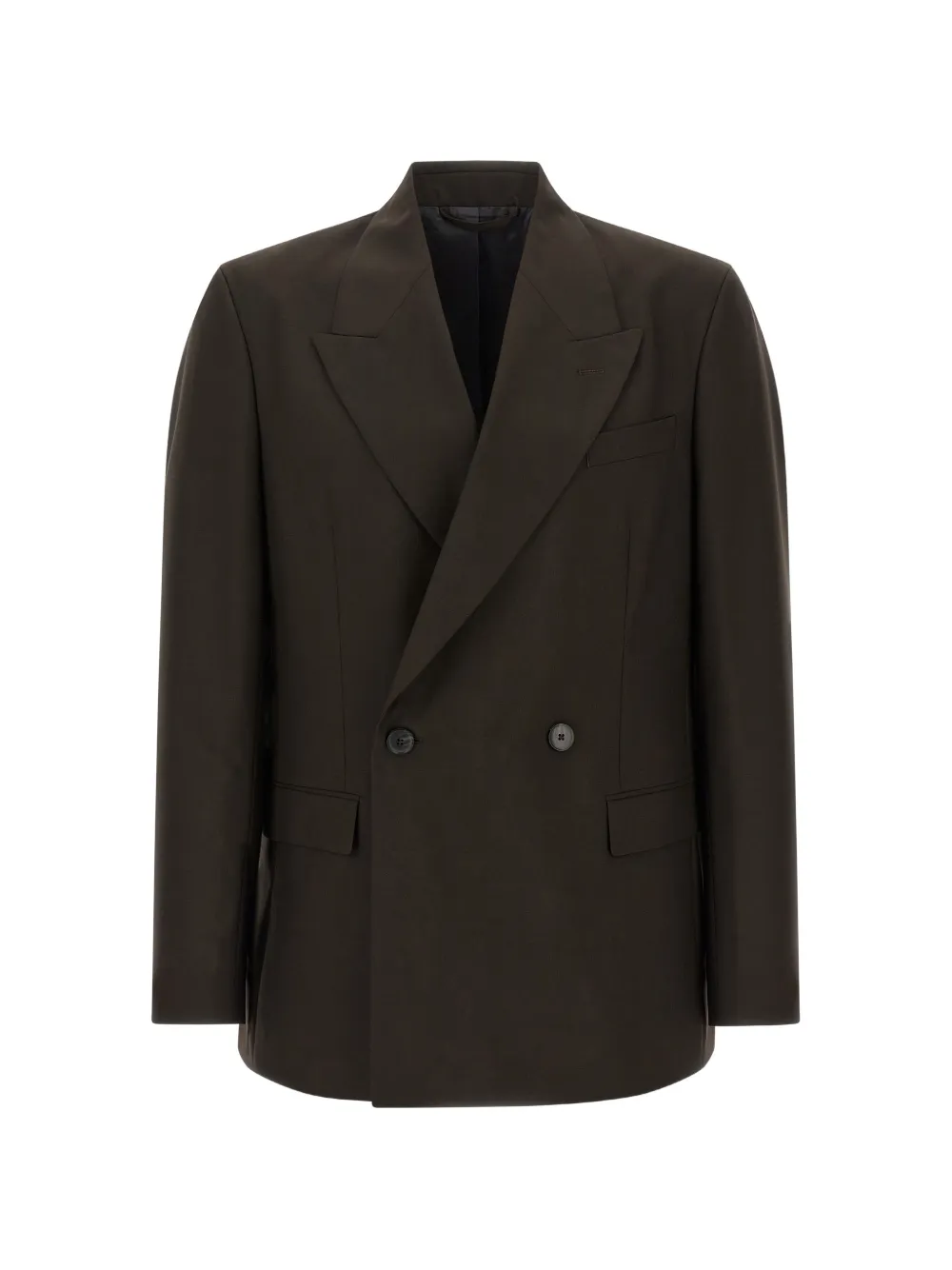 mfpen double-breasted peak-lapel blazer - Marron