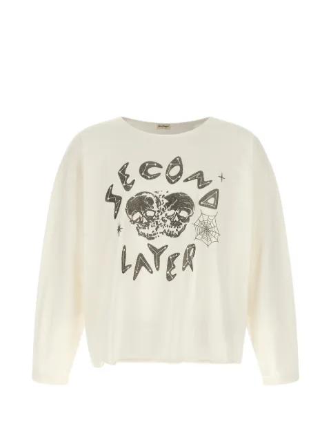 Second/Layer graphic-print long-sleeve T-shirt