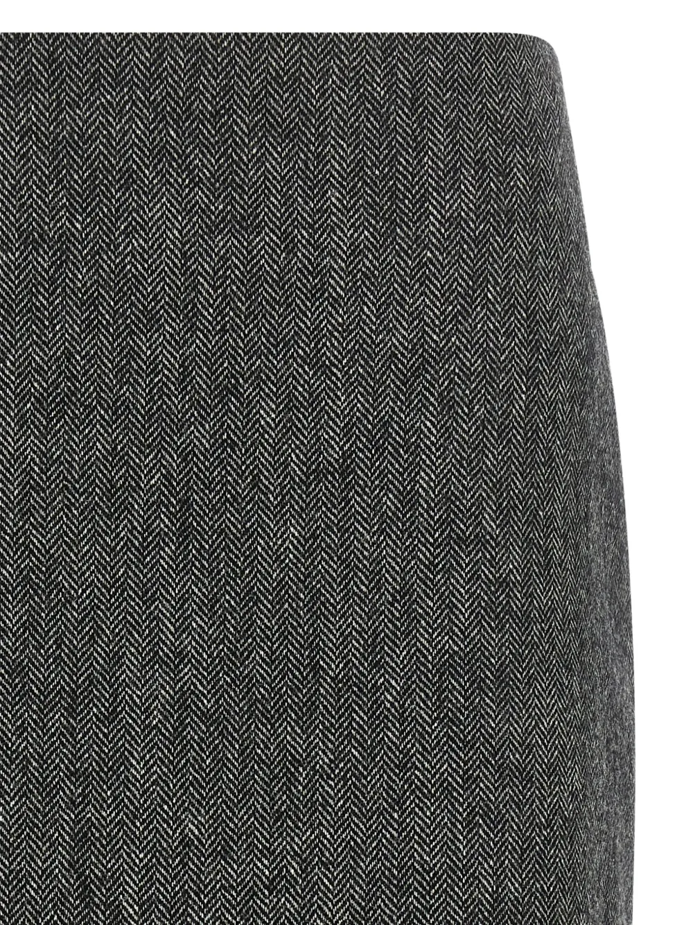 Blazé Milano Coci Herringbone-pattern Mini Skirt in Grey, view 3