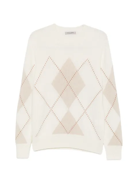 Fileria argyle-pattern crew neck sweater