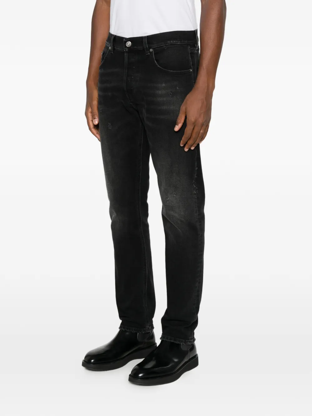 DONDUP Jeans met logopatch Zwart