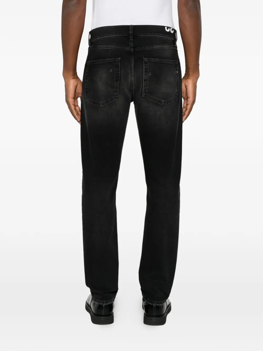 DONDUP Jeans met logopatch Zwart