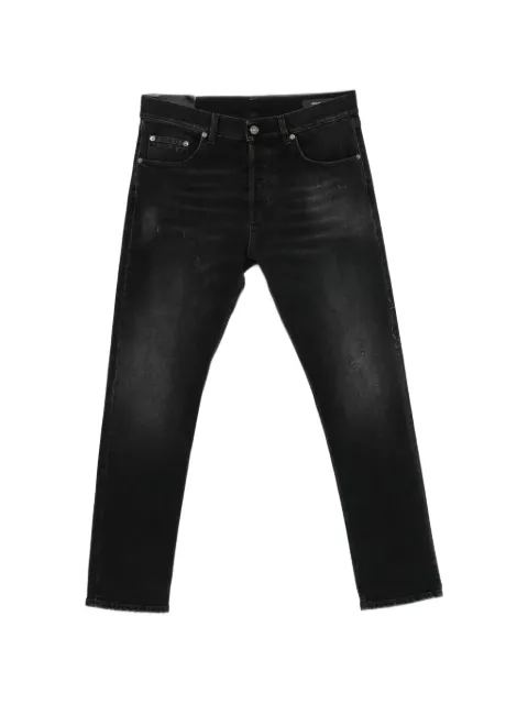 DONDUP distressed logo-patch jeans