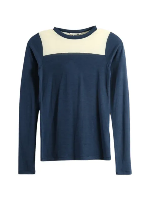 Auralee colour-block long-sleeved T-shirt
