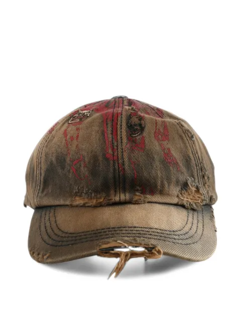 THUG CLUB distressed graphic-print baseball cap