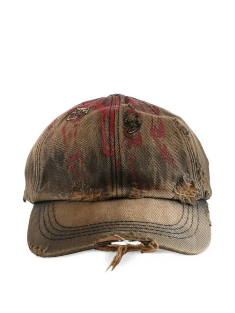 THUG CLUB distressed graphic-print baseball cap