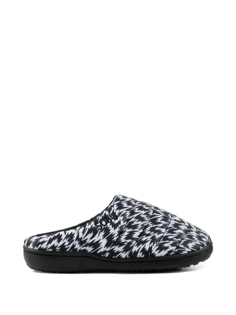 Subu Quilted Slippers In Black