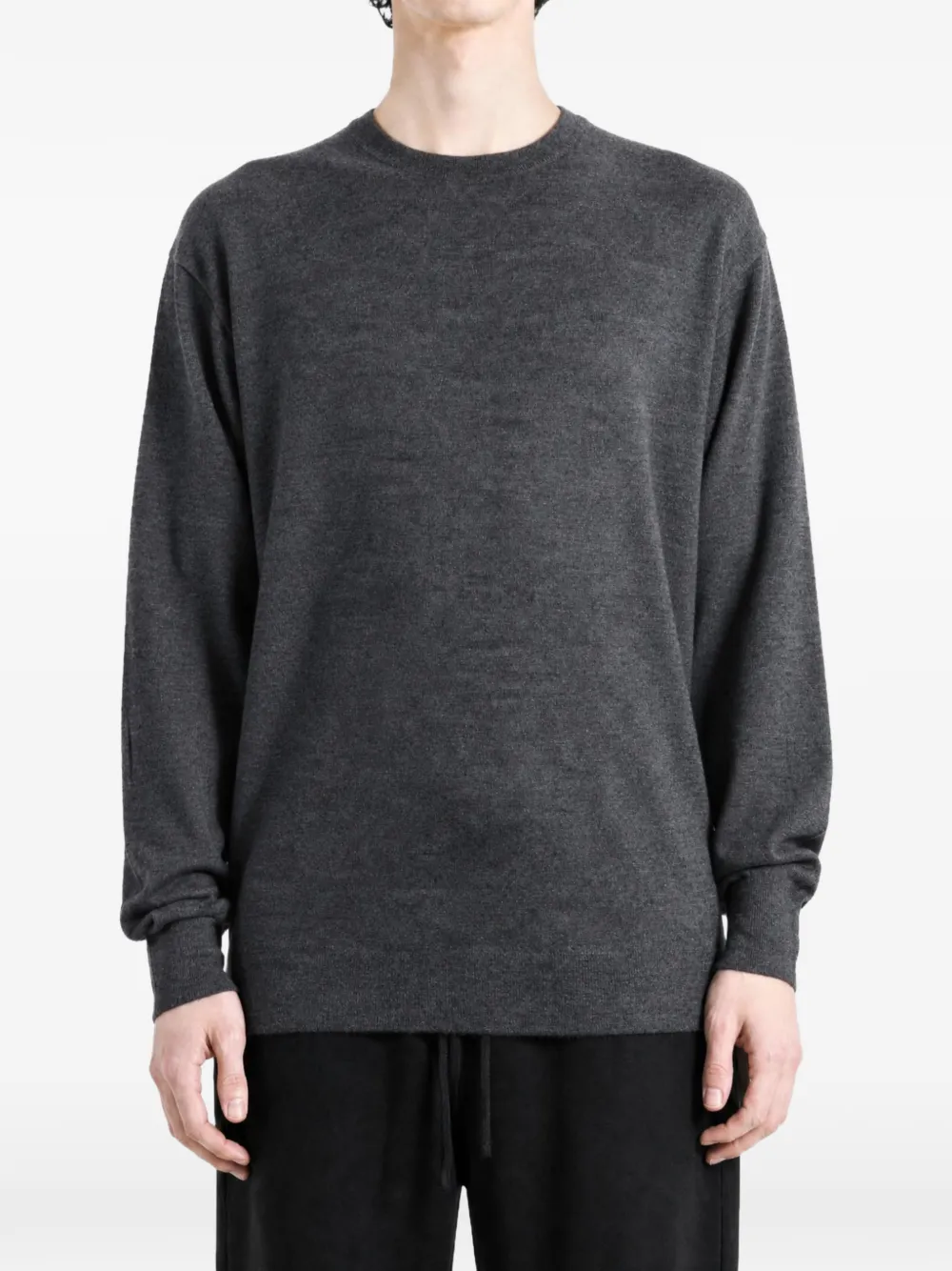 Auralee crew-neck long-sleeve cashmere sweater Grijs