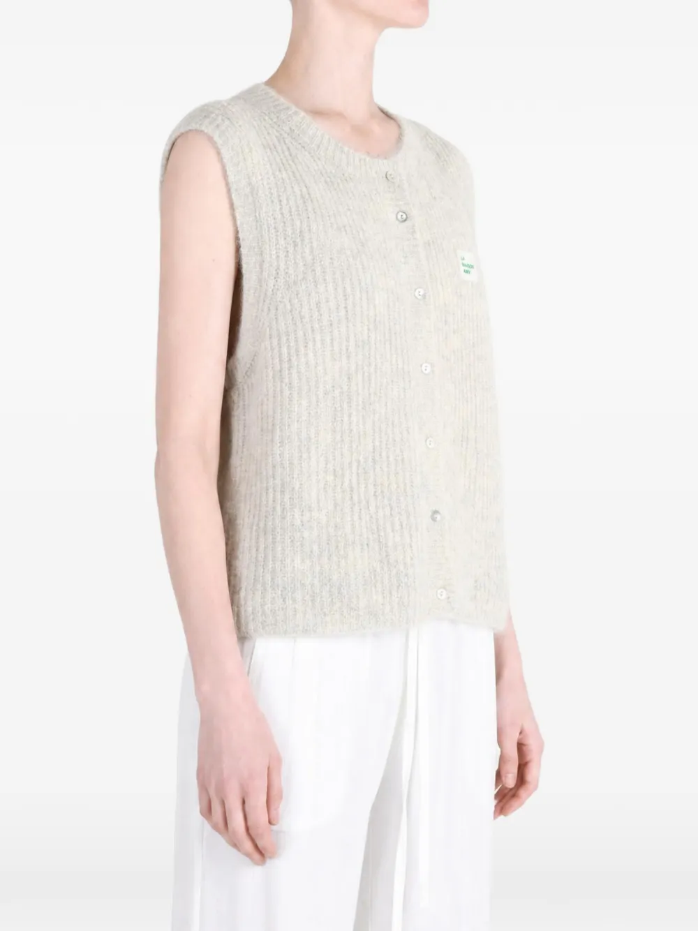 American Vintage East ribbed cardigan Beige