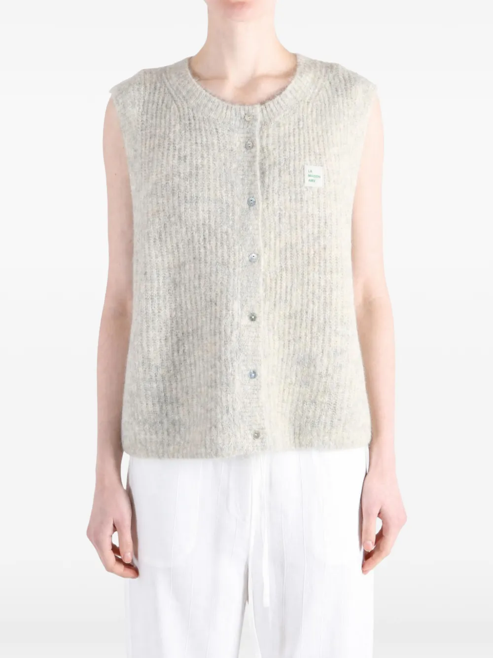 American Vintage East ribbed cardigan Beige