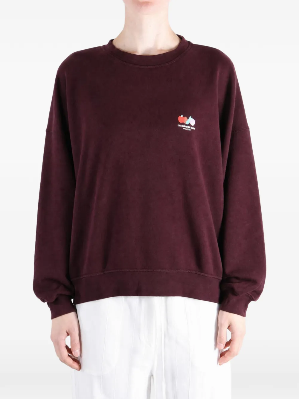 American Vintage Atubay logo-print sweatshirt Rood