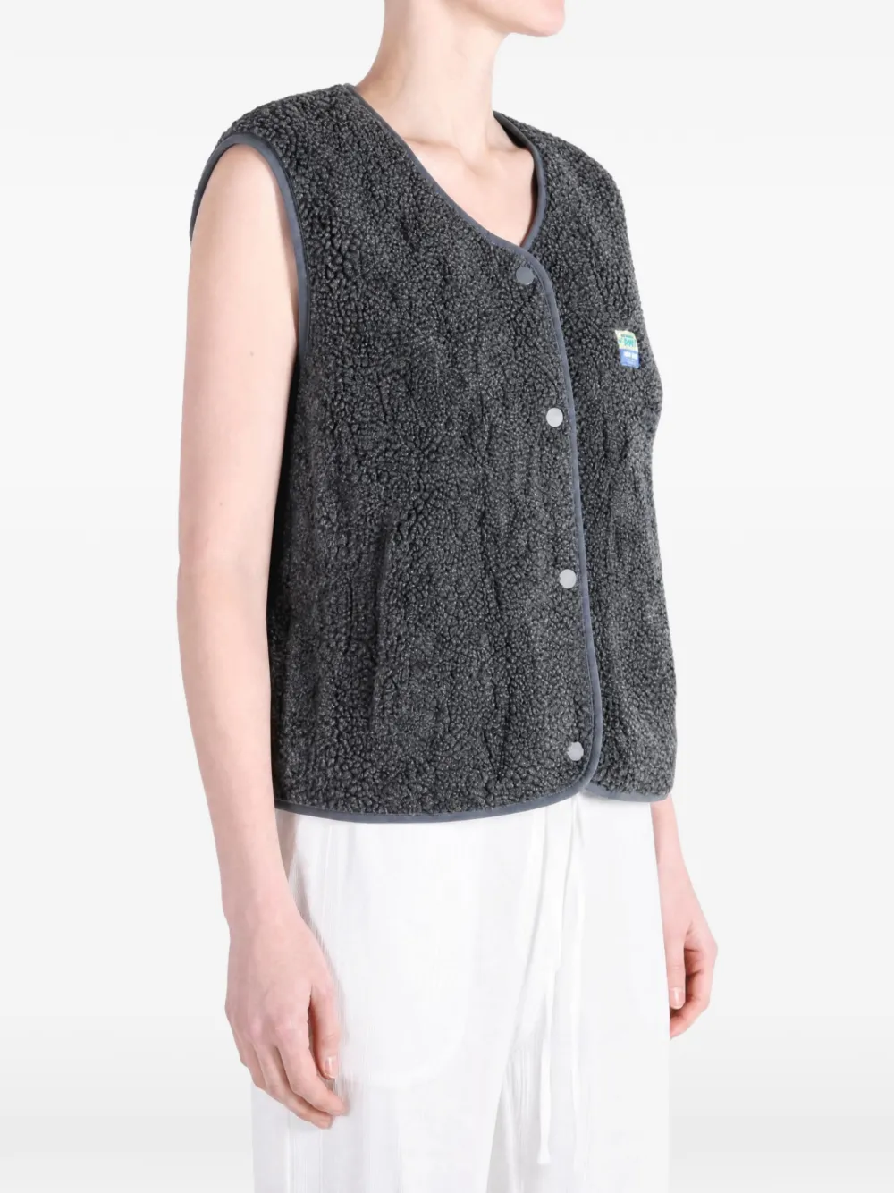 American Vintage Hoktown fleece-texture gilet Grijs