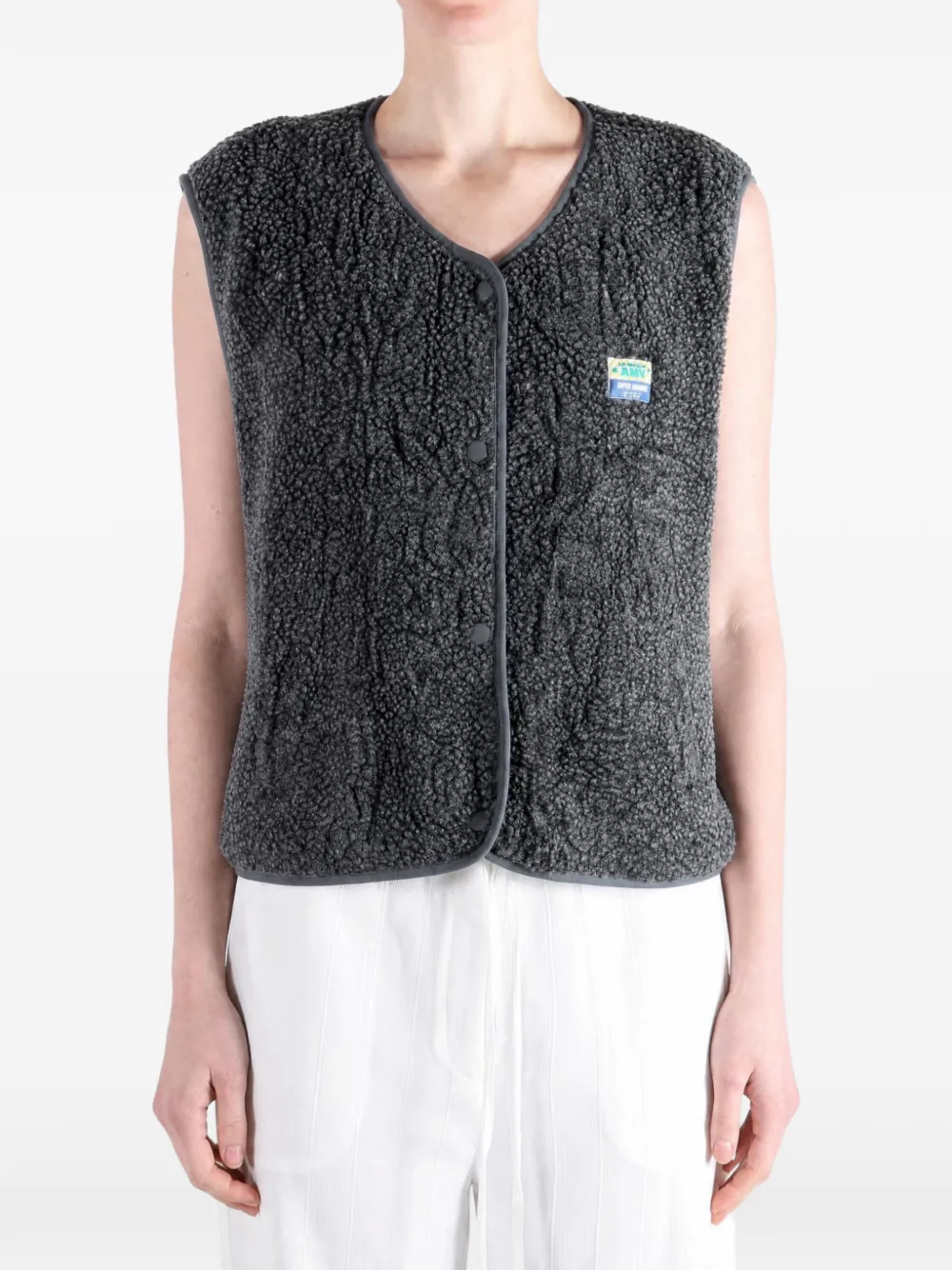 American Vintage Hoktown Weste mit Fleece-Struktur - Grau