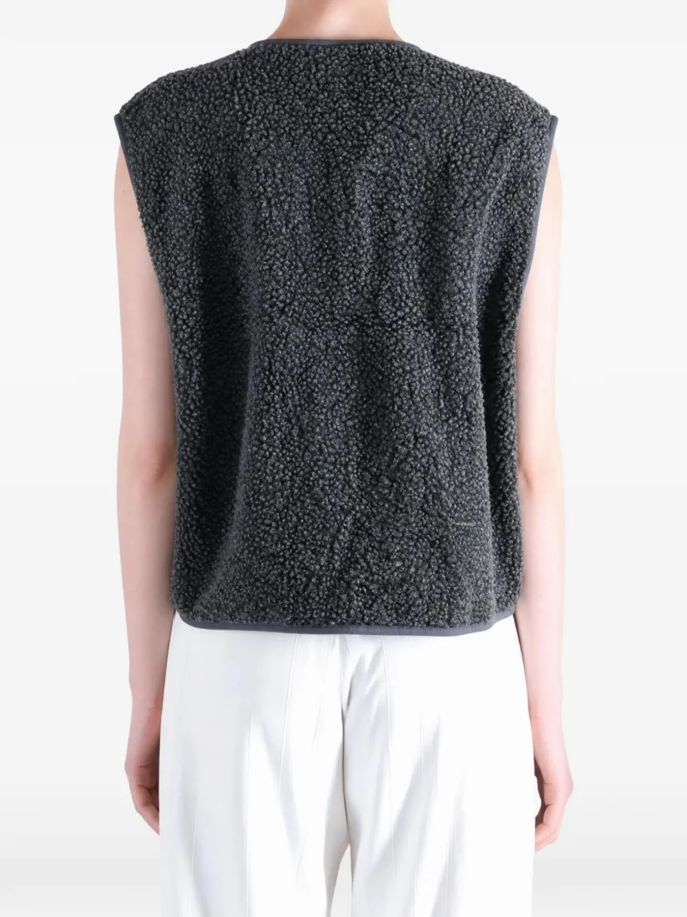 American Vintage Hoktown fleece-texture gilet Grijs