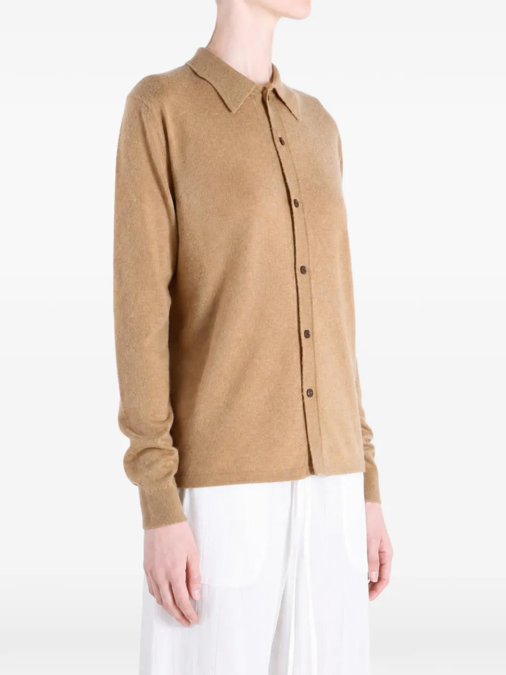 Auralee Button-up vest Bruin