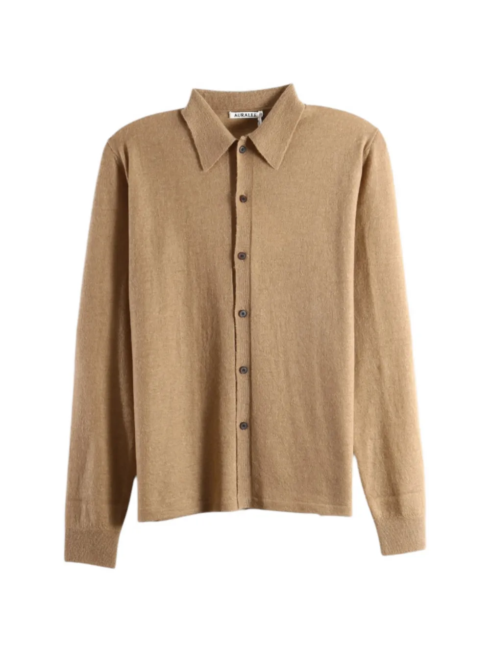 Auralee Button-up Cardigan In Brown