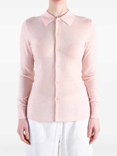 Auralee button-up polo-collar sweater