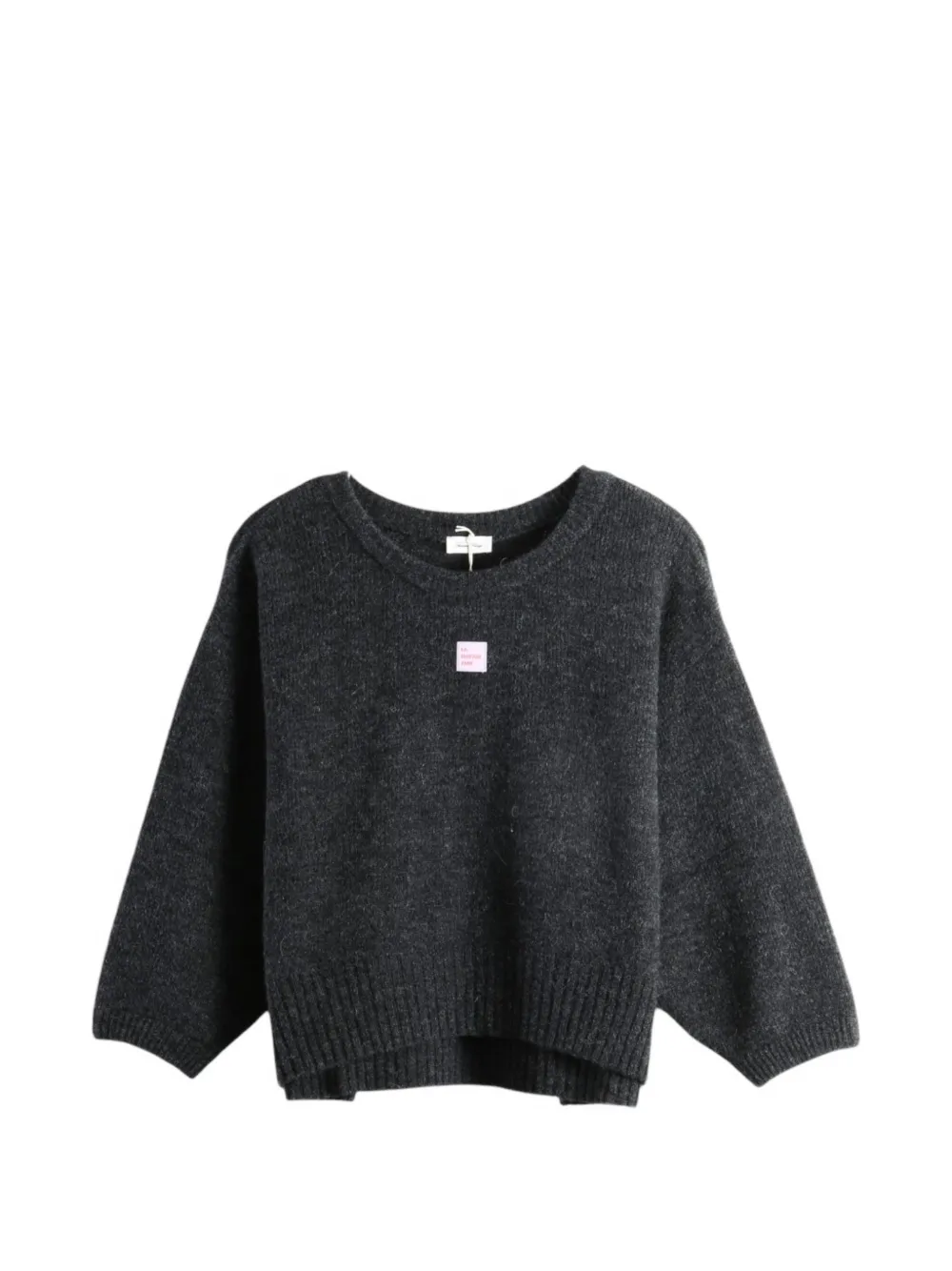 American Vintage East logo-patch sweater Grijs