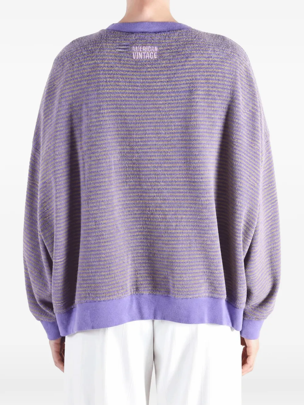 American Vintage Fuxow cotton sweater Paars