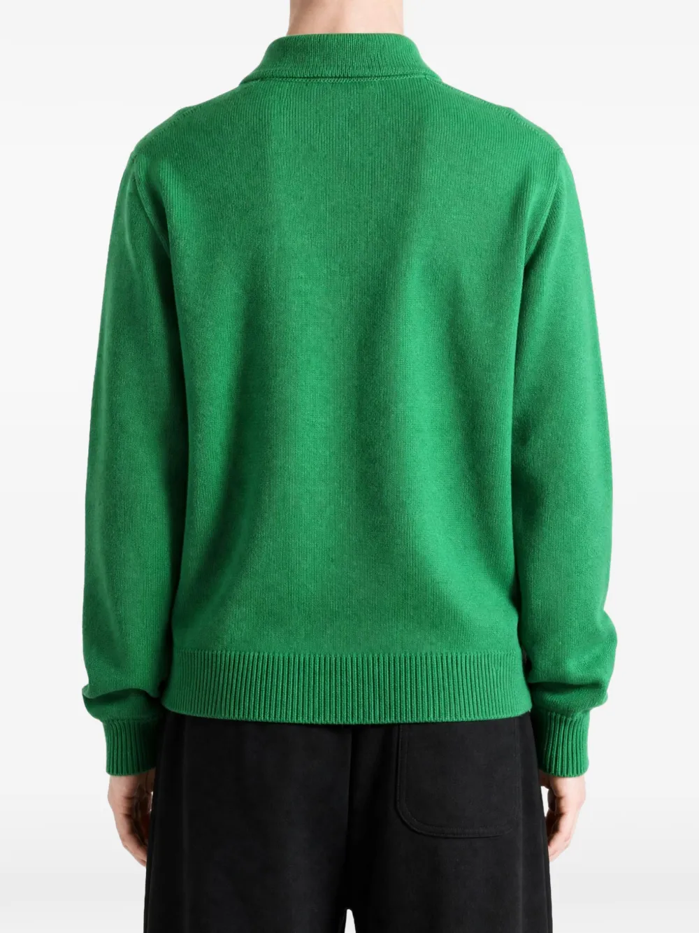Auralee button-up collared cardigan Groen