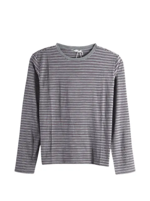 Auralee stribet T-shirt i uld