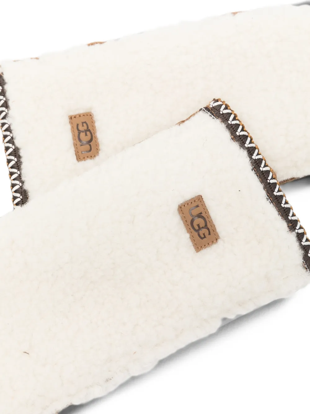 UGG braid suede mittens Beige