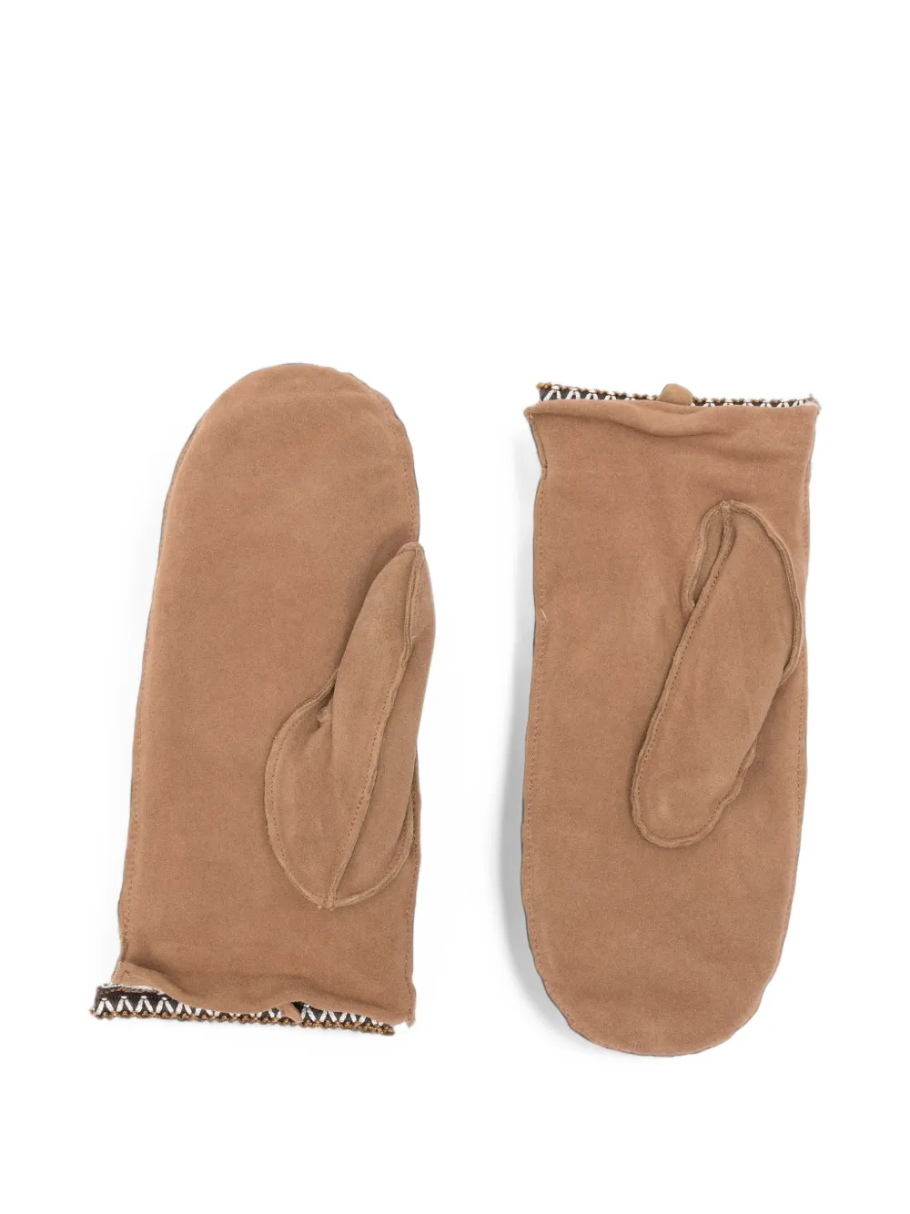 UGG braid suede mittens Beige