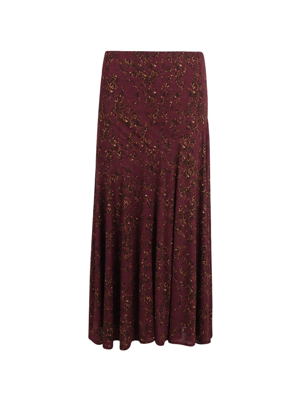 Ulla Johnson Fiona midi-rok met bloemenprint en vlakken Rood