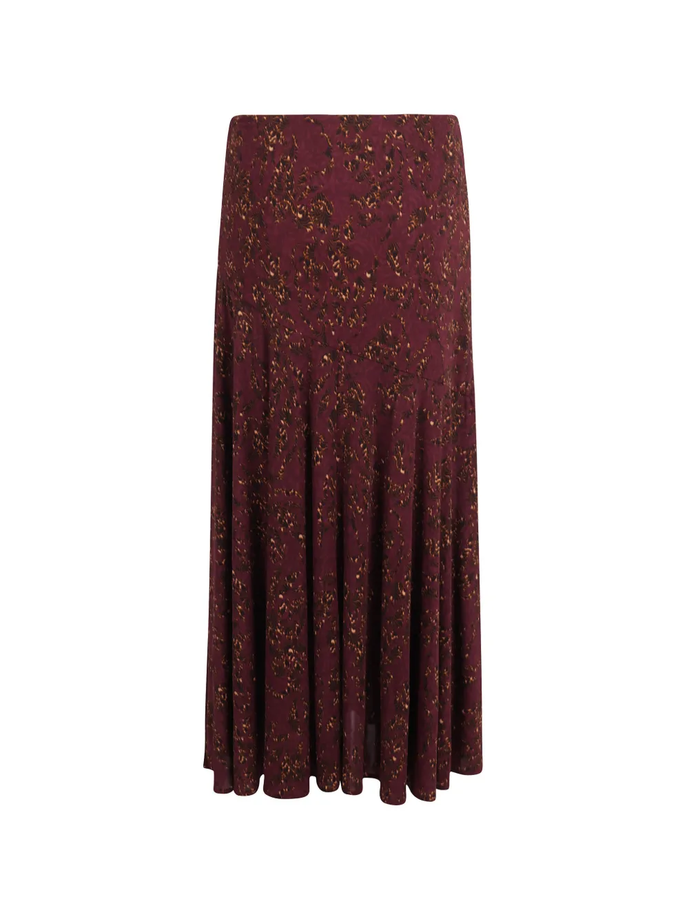 Ulla Johnson Fiona floral-print panelled midi skirt - Rouge