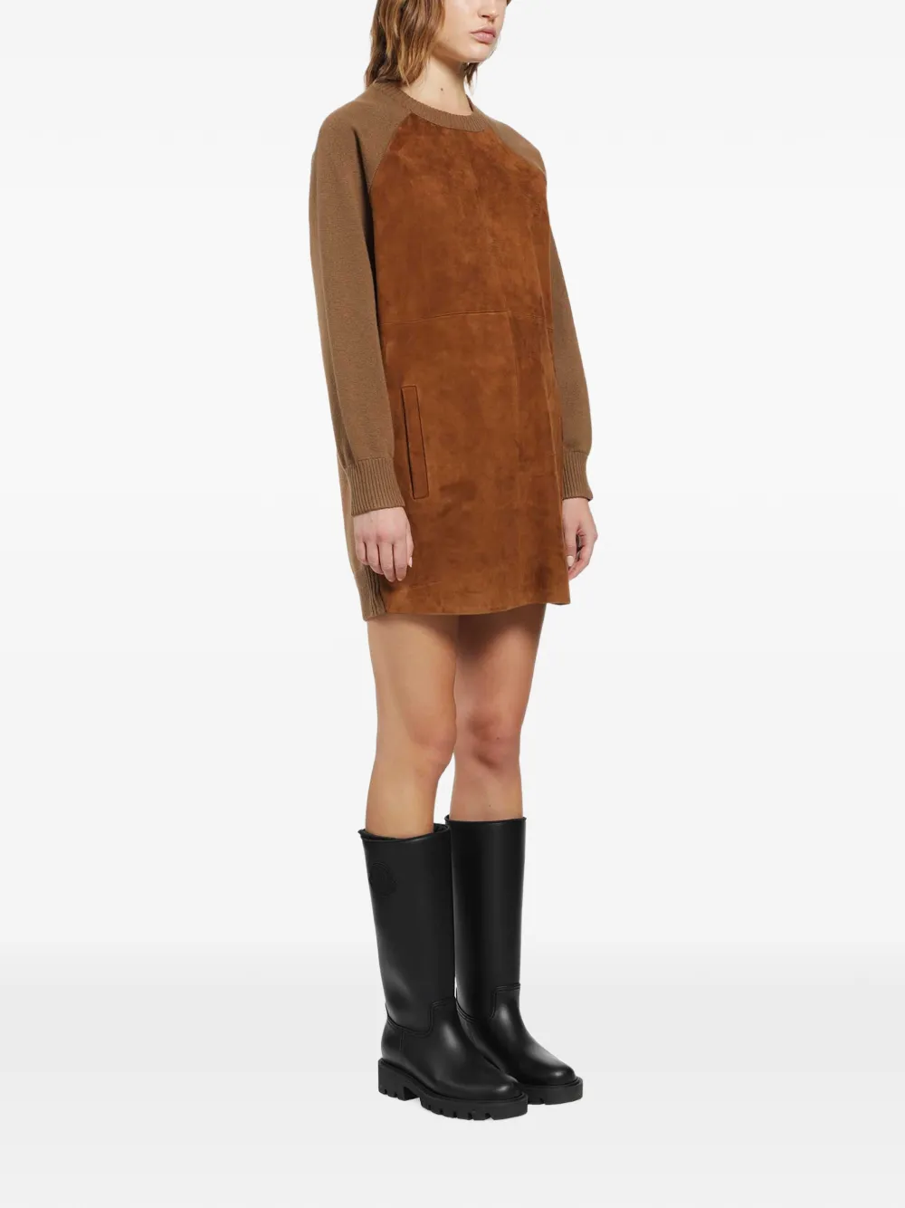 Max Mara short wool and cashmere dress Bruin