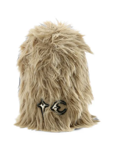 THUG CLUB Heavy Chimera logo-plaque faux-fur beanie hat