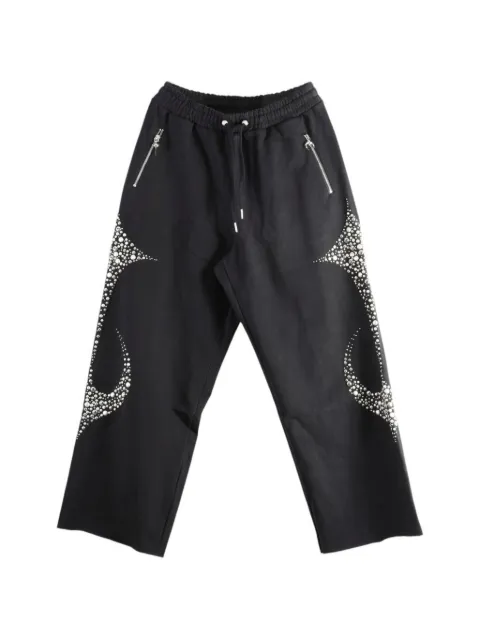 THUG CLUB Iron Steel Focus studded drawstring track pants
