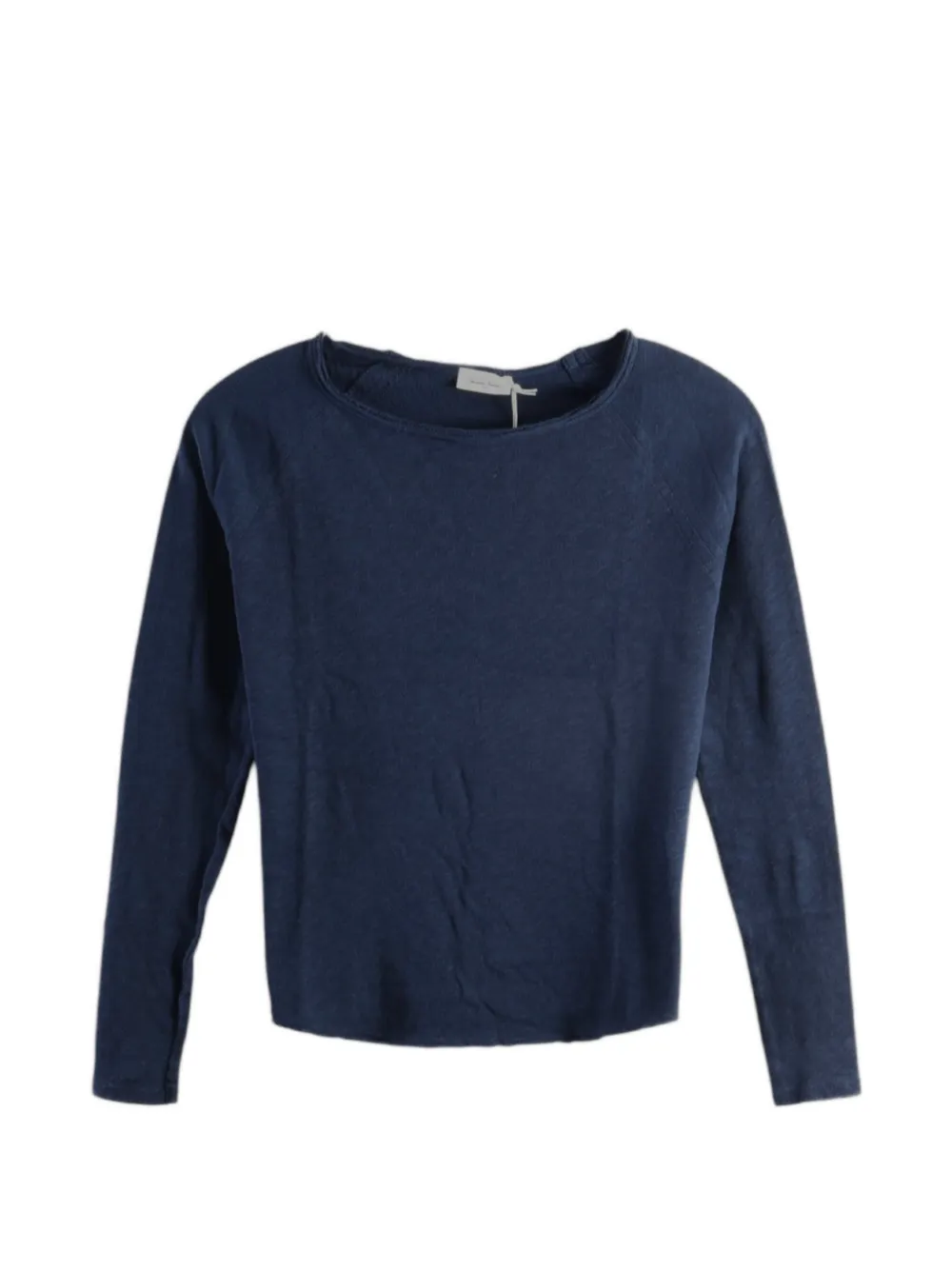 American Vintage Sonoma T-shirt met raglanmouwen en gerafelde afwerking Blauw