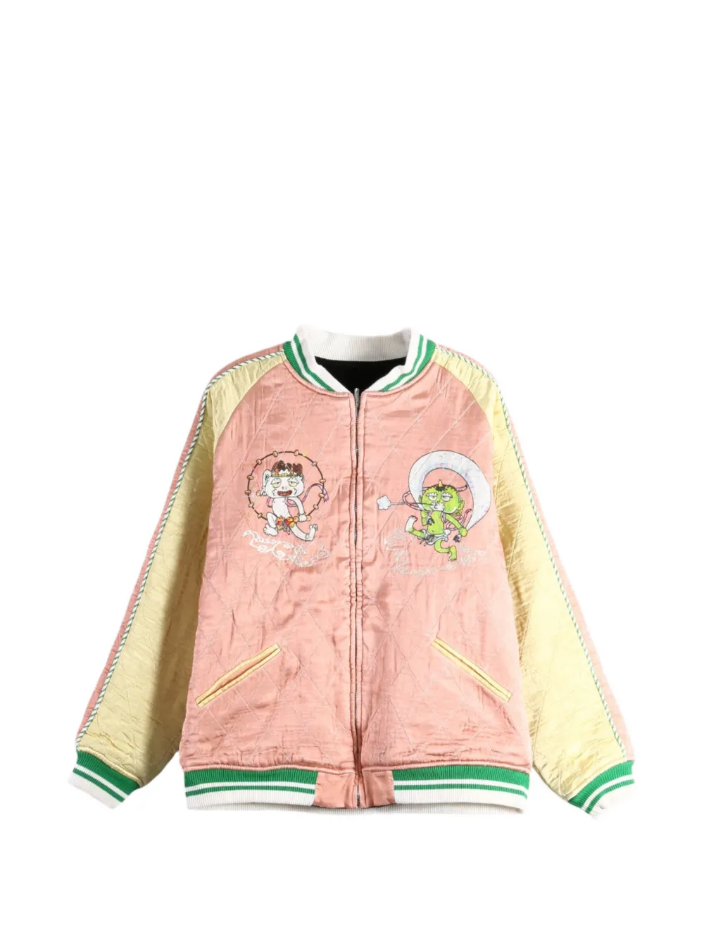 MONONOKE MADE quilted graphic-print jacket - Rosa