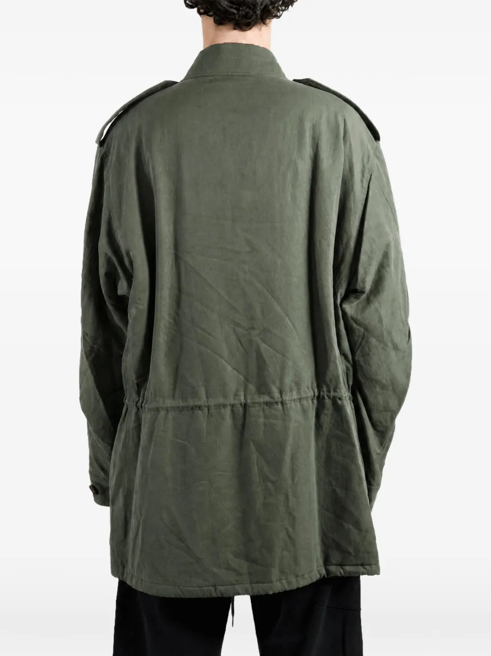 Auralee epaulette field jacket Groen
